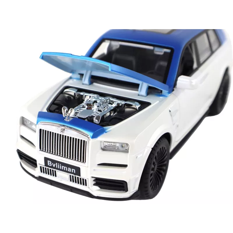 LEAN TOYS Car R/C 1:20 White and Blue Remote Controlled