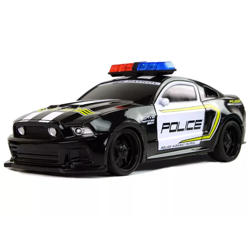 LEAN TOYS Cars R/C Police Pursuit Patrol Yellow Sports Car Pilots