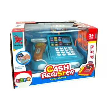 LEAN TOYS Kases aparāts ar cepumu iepakošanas svariem un skeneri 12155