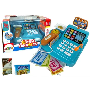 LEAN TOYS Kases aparāts ar cepumu iepakošanas svariem un skeneri 12155