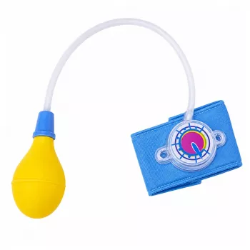 LEAN TOYS Bērnu asinsspiediena mērītājs ar kustīgu rādītāju, zils