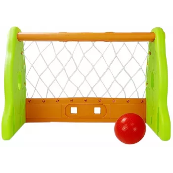 LEAN TOYS Children's Green and Orange Football Goal