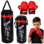 LEAN TOYS Bērnu boksa maisa komplekts ar MUAY THAI cimdiem 55x17cm M