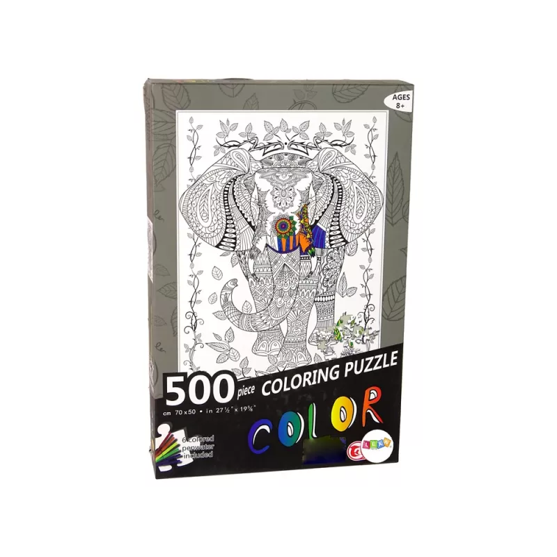 LEAN TOYS Colours Puzzle 500 Elephant