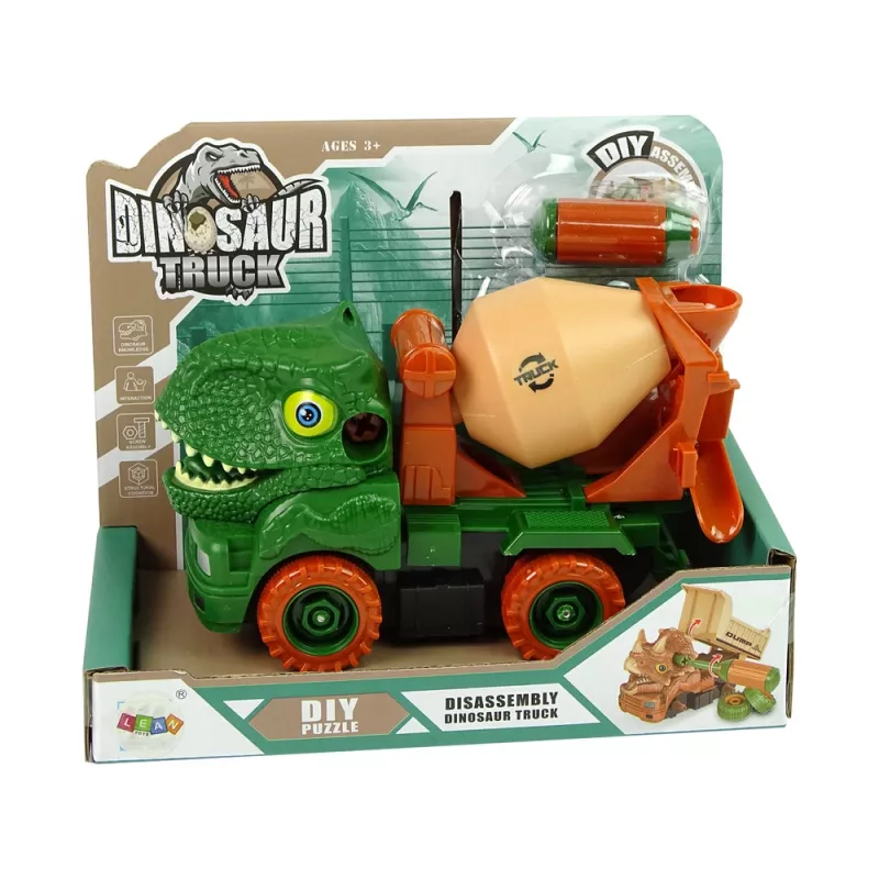 LEAN TOYS Concrete Truck Dinosaur Unwrecker Green Accessories
