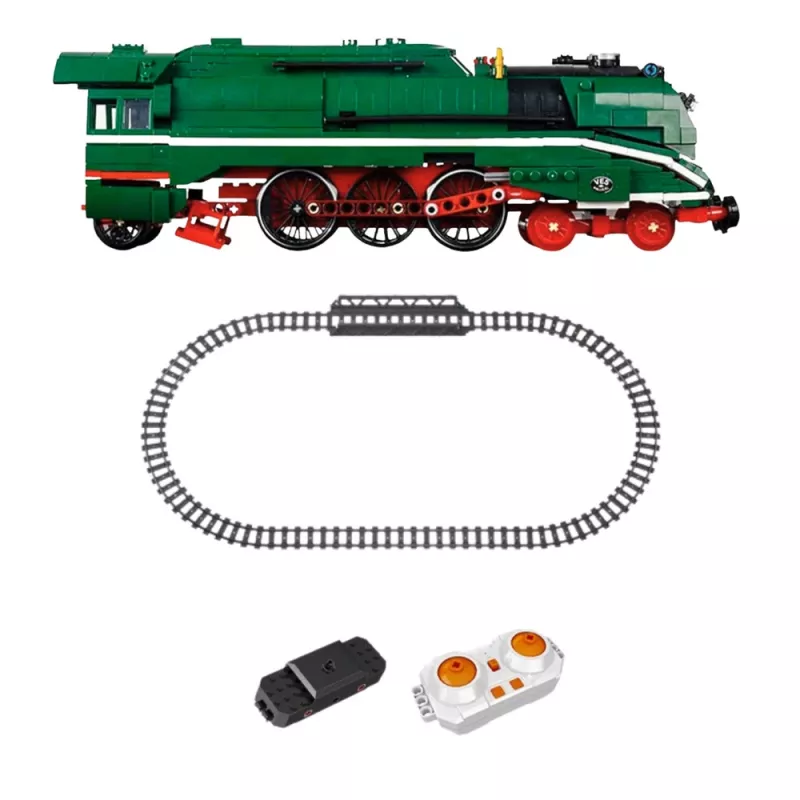 LEAN TOYS 23646 RC tvaika lokomotīves konstruktors ar tālvadības pulti un sliedēm, 2348 gab.