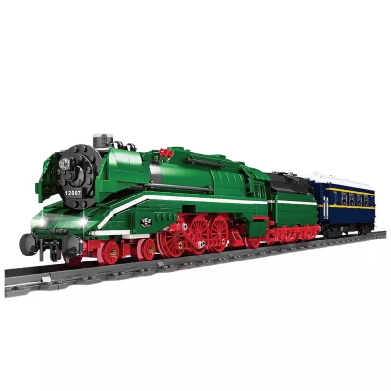 LEAN TOYS 23646 RC tvaika lokomotīves konstruktors ar tālvadības pulti un sliedēm, 2348 gab.