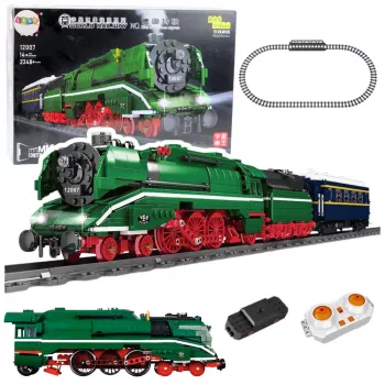 LEAN TOYS Construction Blocks Remote Controlled Steam Locomotive RC 2348 el.