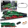 LEAN TOYS 23646 RC tvaika lokomotīves konstruktors ar tālvadības pulti un sliedēm, 2348 gab.