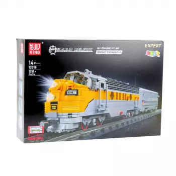 LEAN TOYS Construction Blocks Set - Gray/Yellow Remote Control Train (1,751 Pieces)