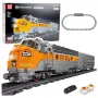 LEAN TOYS Construction Blocks Set - Gray/Yellow Remote Control Train (1,751 Pieces)