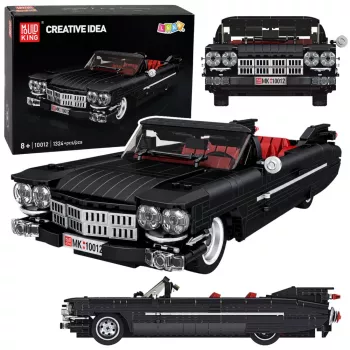 LEAN TOYS Construction Bricks Classic Car Cabrio Cadi-Elrado Black 1324 pcs.