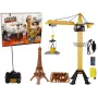 LEAN TOYS Construction Crane Controlled by R/C Remote Control 90 cm High Eiffel Tower Construction