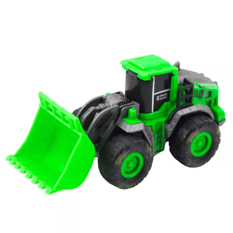 LEAN TOYS Construction Vehicle Excavator Loader Bulldozer Green Drive Mix