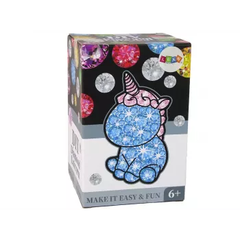 LEAN TOYS Creative Unicorn Kit DIY Diamonds Crystals Brown