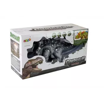LEAN TOYS Dinozaurs ar baterijām Triceratops Pelēks