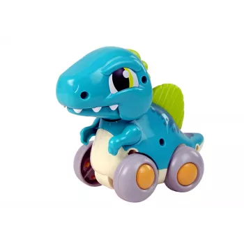 LEAN TOYS Dinozaurs uz Riteņiem Zilā Figūra
