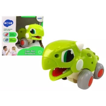 LEAN TOYS Dinozaurs uz Riteņiem Zaļā Figūra