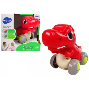 LEAN TOYS Dinozaurs uz Riteņiem T-Rex Sarkana Figūriņa