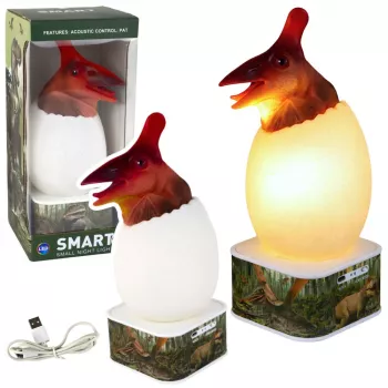 LEAN TOYS Dinosaur Pterosaur LED Micro USB Egg Lamp - 16 RGB Colors, Touch & Remote Control, Rechargeable