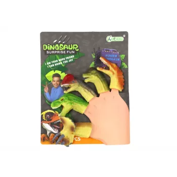 LEAN TOYS Dinosaurs Rubber Sensory Finger Puppets
