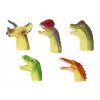 LEAN TOYS Dinosaurs Rubber Sensory Finger Puppets