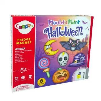 LEAN TOYS DIY Halloween Magnets Plaster Casts Pumpkin Kit