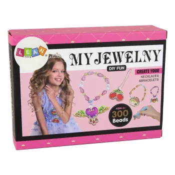 LEAN TOYS DIY Jewellery Making Set Beads Pens