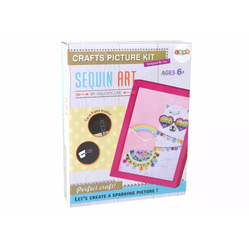 LEAN TOYS DIY Set Sequins High Heels Owl Frame Colorful
