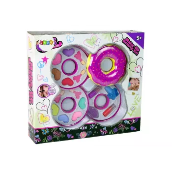 LEAN TOYS Donut Eye Shadow Lipstick Palette Bērnu kosmētikas komplekts
