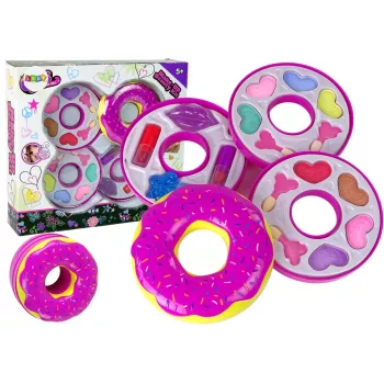 LEAN TOYS Donut Eye Shadow Lipstick Palette Bērnu kosmētikas komplekts