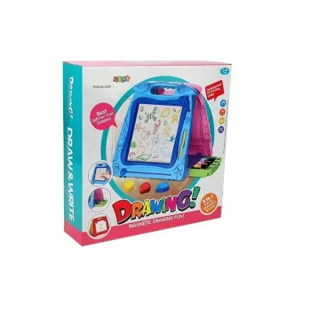 LEAN TOYS Double-Sided Drawing Board ar marķieriem un magnētiem