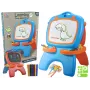 LEAN TOYS Divpusējā magnētiskā tāfele ar ziliem un sarkaniem šabloniem