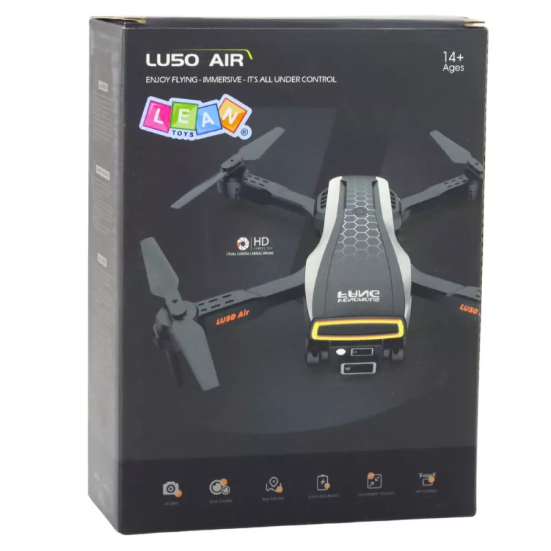 LEAN TOYS Drone LU50 Air Dual Camera HD MV Video LED Lights App