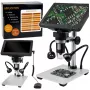 LEAN TOYS Educational Digital Microscope Remote Control Wired 1200X LCD 7 INCH HD Camera