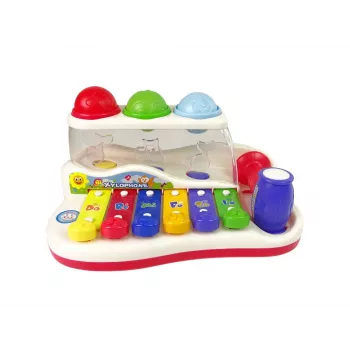 LEAN TOYS Educational Dulcimer for Toddler Hammer Colourful Balls