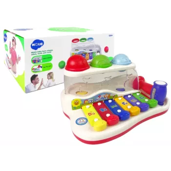 LEAN TOYS Educational Dulcimer for Toddler Hammer Colourful Balls