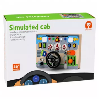 LEAN TOYS Izglītojošs Maniulatīvais Dēlis Simulators Stūre Gaismas Skaņas