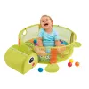 LEAN TOYS Izglītojošais Paklājs ar Bruņurupuča Sētiņu un Bumbiņām Zīdainim