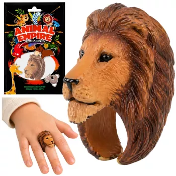 LEAN TOYS Educational Ring parocīgs dzīvnieciņš Lauva