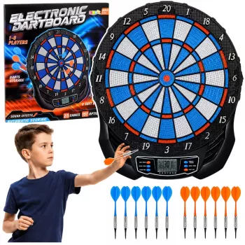 LEAN TOYS Elektroniskais LCD Šautriņu Dēlis Arkādes Spēle 25 Spēles 176 Varianti