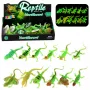 LEAN TOYS Fluorescent Green Glow-in-the-Dark Lizard Rubber Figurine 15cm