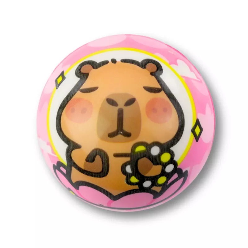LEAN TOYS Foam Ball for Bouncing Fun Capybara 6.5 cm
