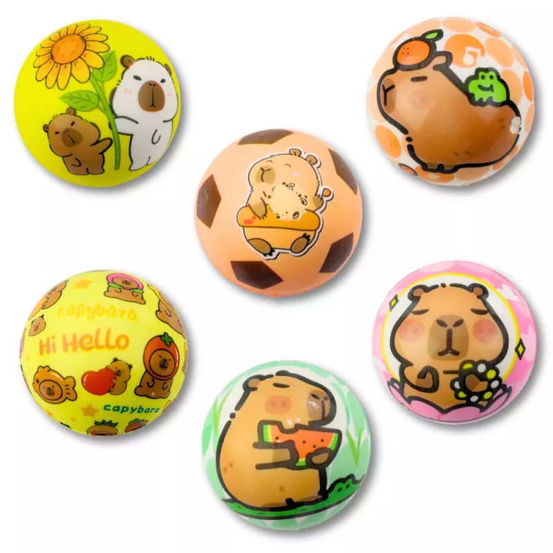 LEAN TOYS Foam Ball for Bouncing Fun Capybara 6.5 cm