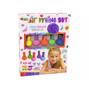 LEAN TOYS Hair Colouring Set for Children 5 Paints Erasers