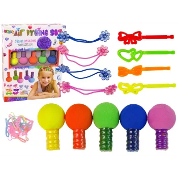 LEAN TOYS Hair Colouring Set for Children 5 Paints Erasers