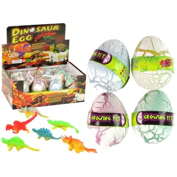 LEAN TOYS Hatching Magic Dinosaur Egg Growing 6 cm White