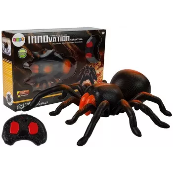 LEAN TOYS Huge Battery-operated Spider Remote Controlled R/C Black-Orange