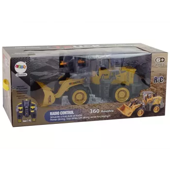 LEAN TOYS Huge Excavator R/C Loader Remote-Controlled 360-Degree Rotation LED Lights