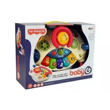 LEAN TOYS Interactive Baby Steering Wheel Piano Animal Sounds Phone